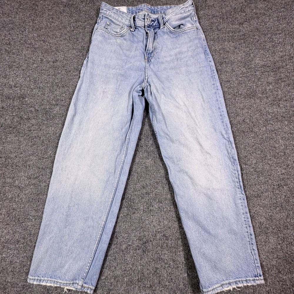 Gap Y2K Wide Leg Jeans Light Wash High Rise Denim Womens Size 26/2 Regular